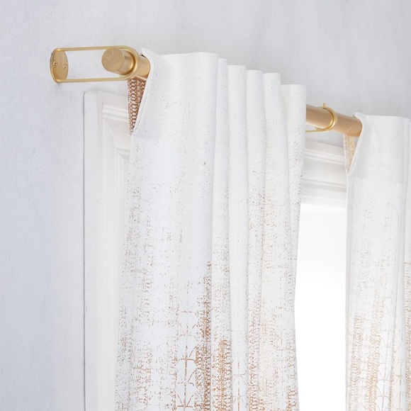 West Elm Echo Print Gold Dust Curtains - Picture 4 of 6